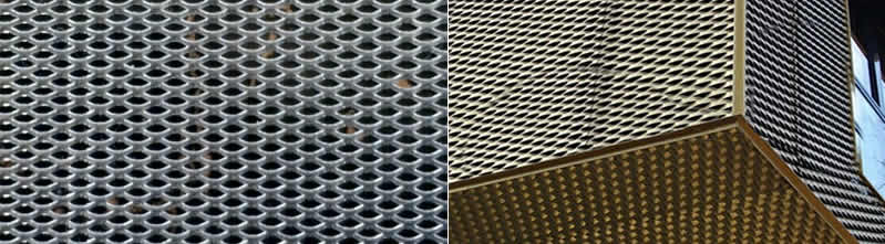 Decorative Aluminum Expanded Metal Mesh For Ceiling And External Architectural Decoration