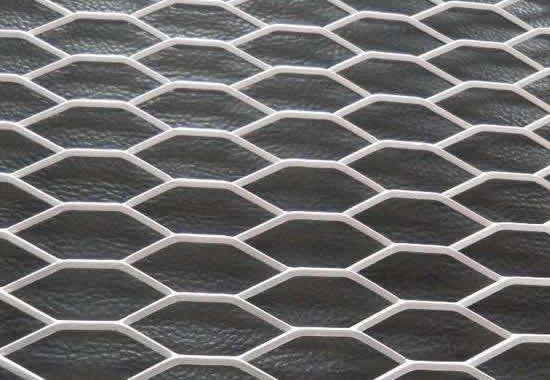Expanded Steel Grille Mesh Silver Powder Coated 1220mm x 914mm x 1mm